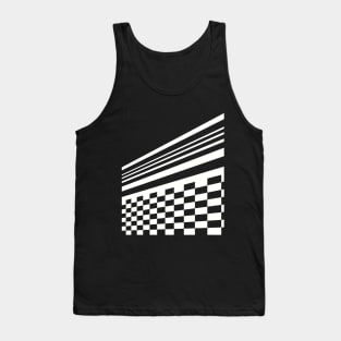 Abstract Checkerboard Racetrack Tank Top